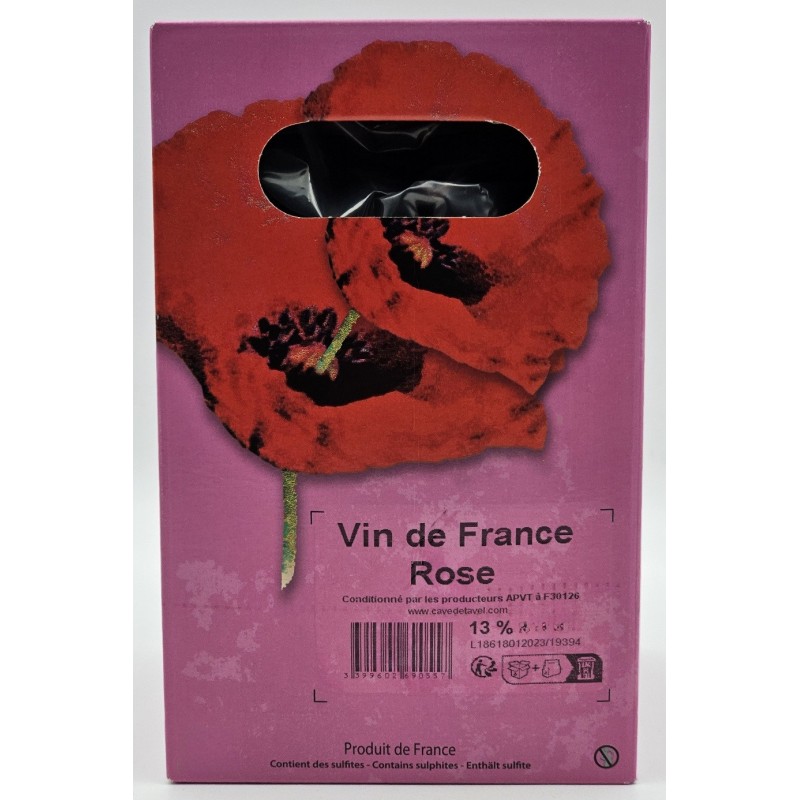 Les Vignerons De Tavel - Vin De France Rose Bib 5 Litres | rosé wine