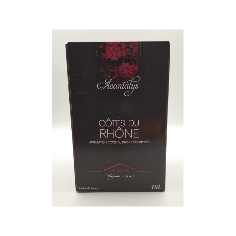 Les Vignerons De Tavel - Cotes Du Rhone Rouge Acantalys Bib 10 Litres | Red Wine
